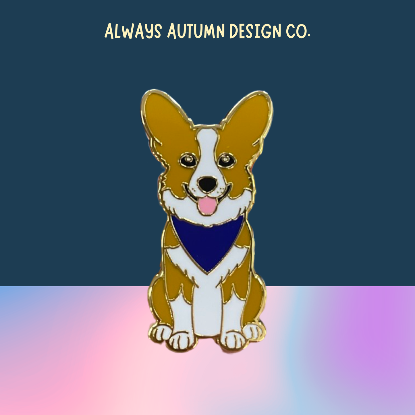 Redhead Corgi Pin