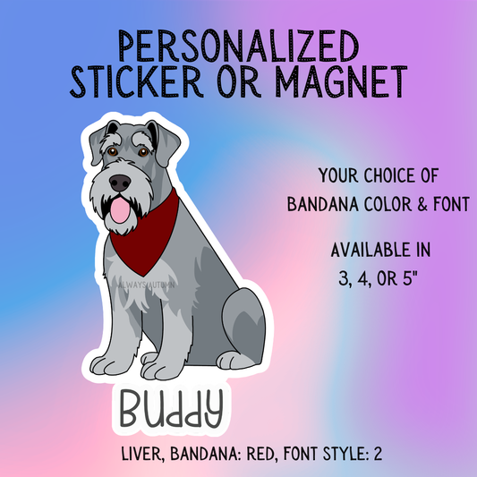 Giant Schnauzer Dog Sticker Sticker or Magnet