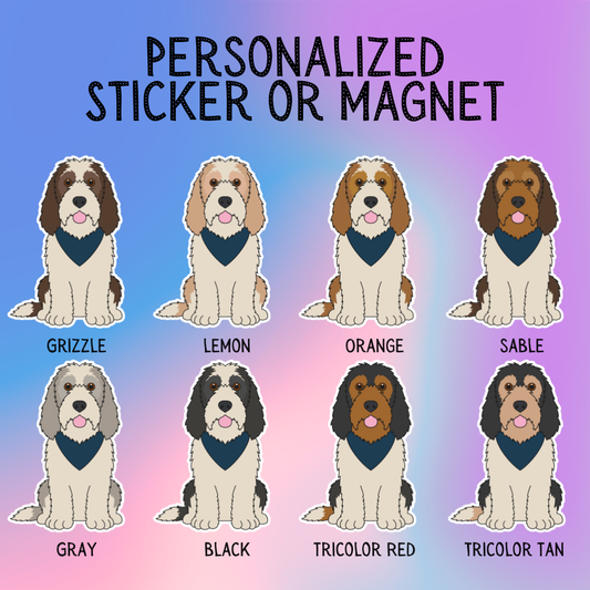 Grand Basset Griffon Vendeen Sticker or Magnet