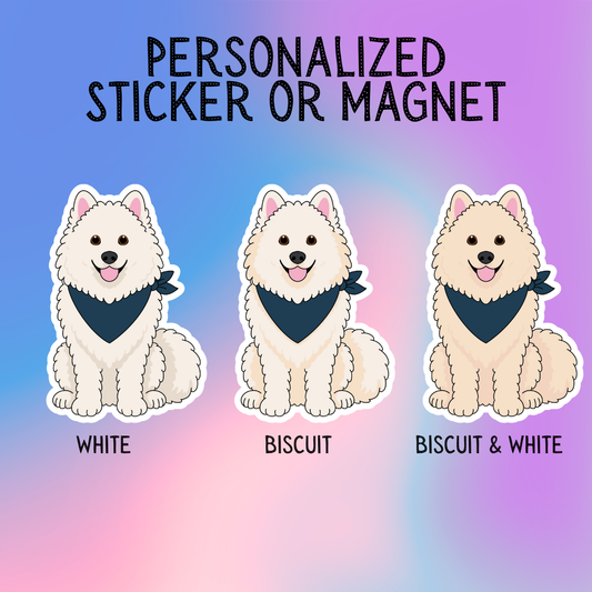 Samoyed Sticker or Magnet