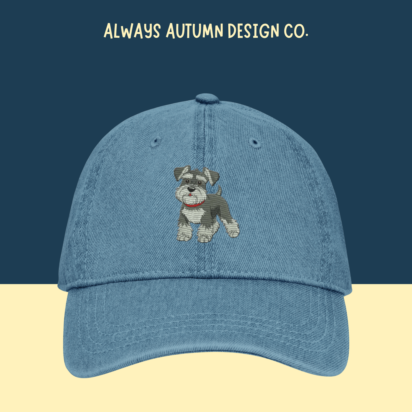 Pre-Order: Schnauzer Embroidered Hat - Customizable Colors!