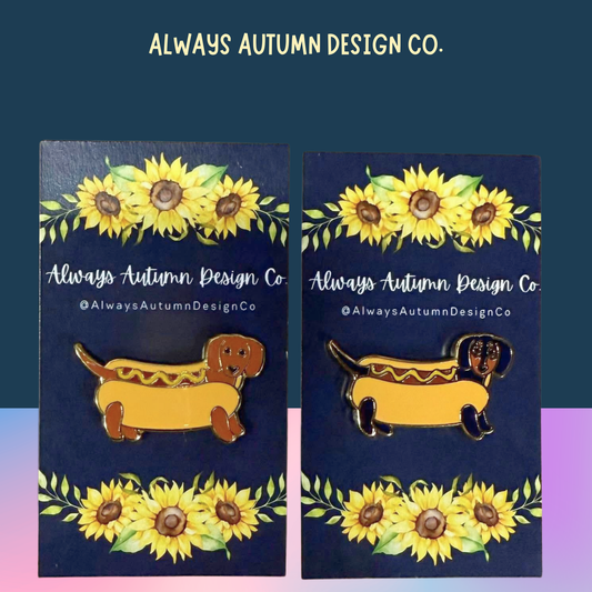 Hot Dog Dachshund Pin