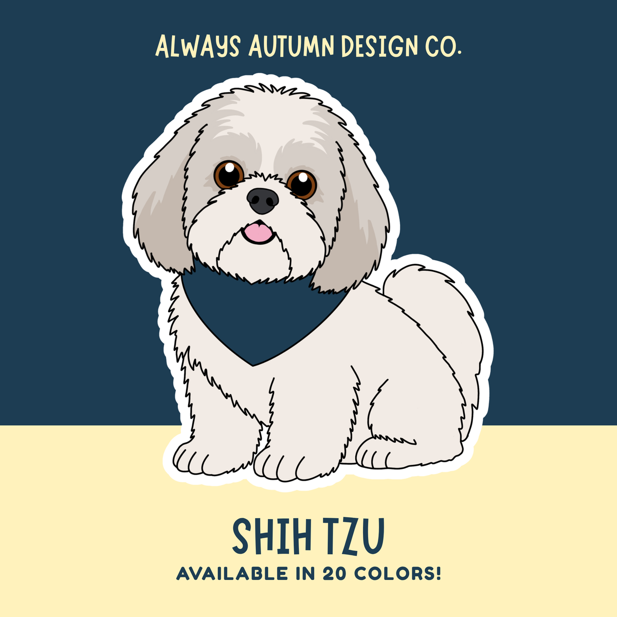 Shih Tzu Dog Sticker Sticker or Magnet