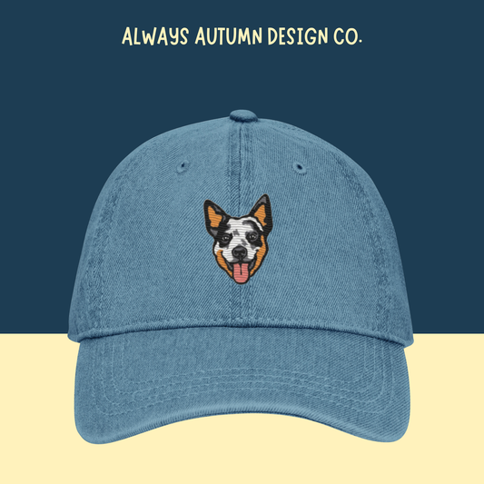Blue Heeler Embroidered Hat