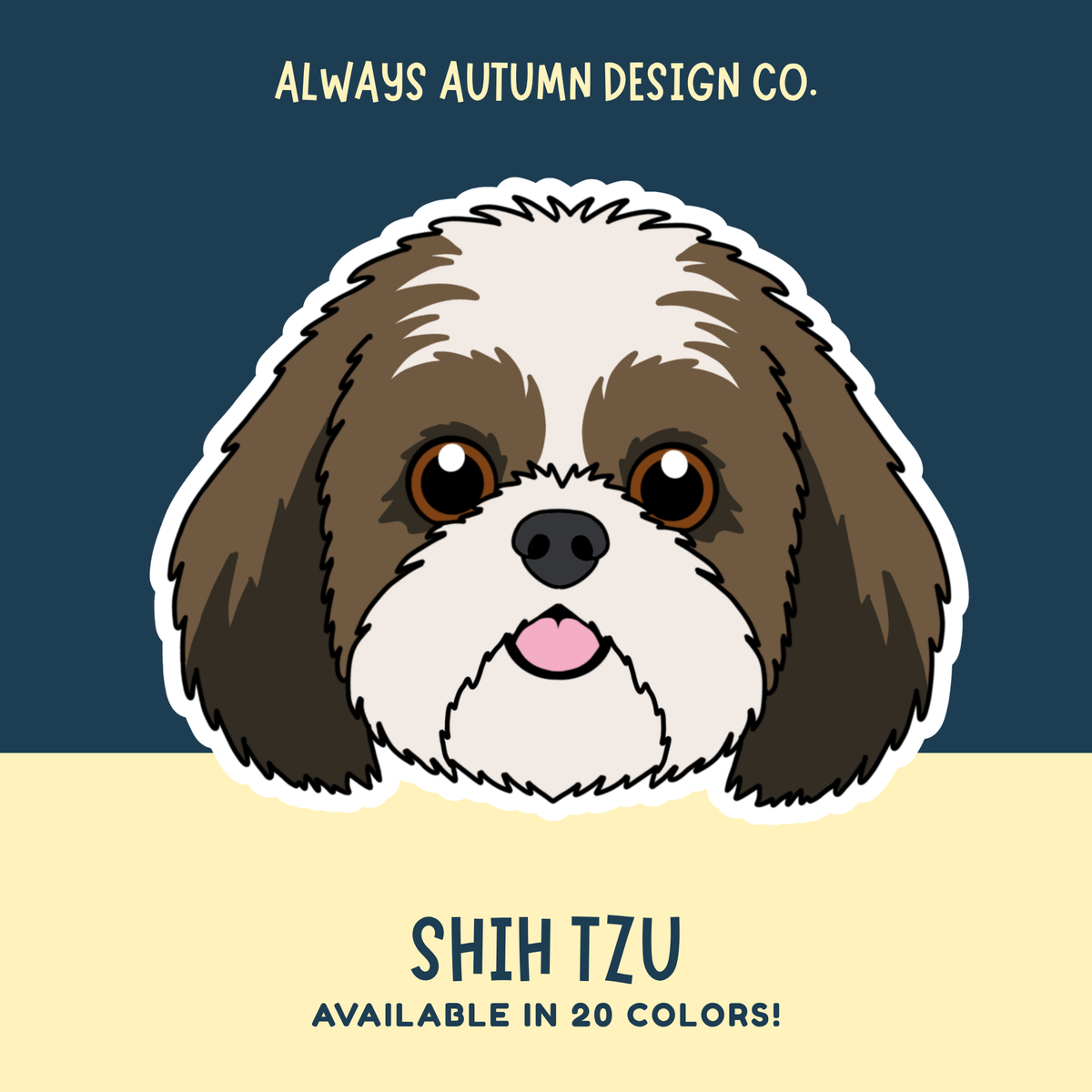 Shih Tzu Face Dog Sticker Sticker or Magnet