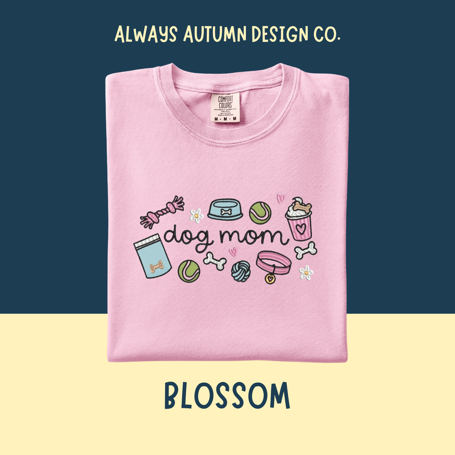 Embroidered Dog Mom Shirt