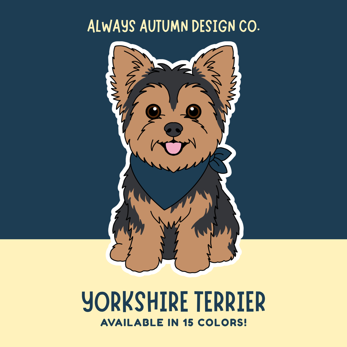Yorkshire Terrier Dog Sticker Sticker or Magnet