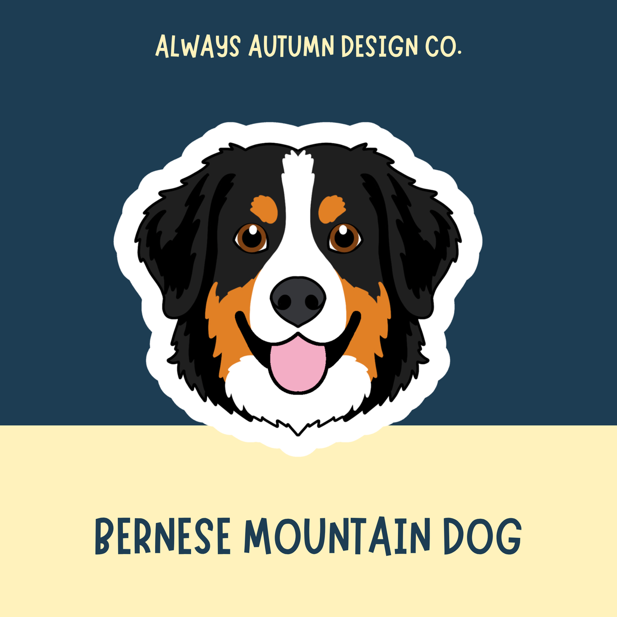 Bernese Mountain Dog Face Sticker or Magnet