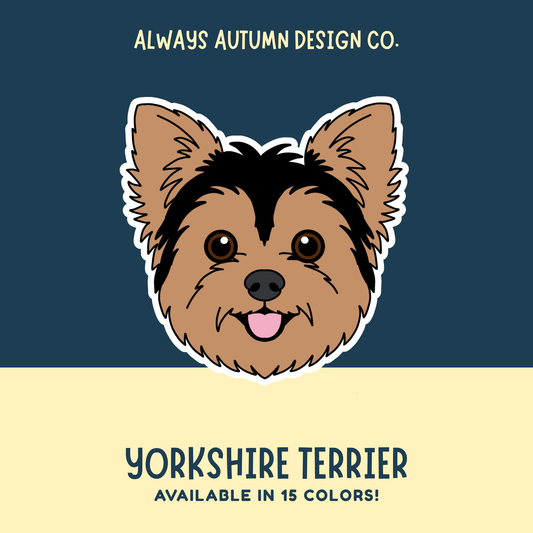 Yorkshire Terrier Dog Sticker Sticker or Magnet