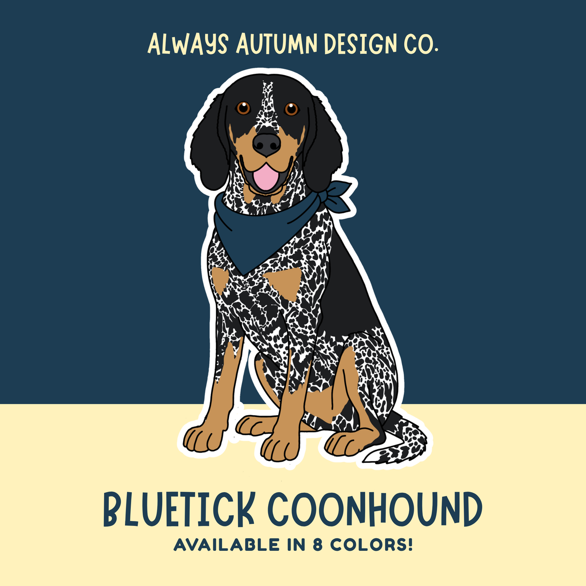 Bluetick Coonhound Dog Sticker Sticker or Magnet