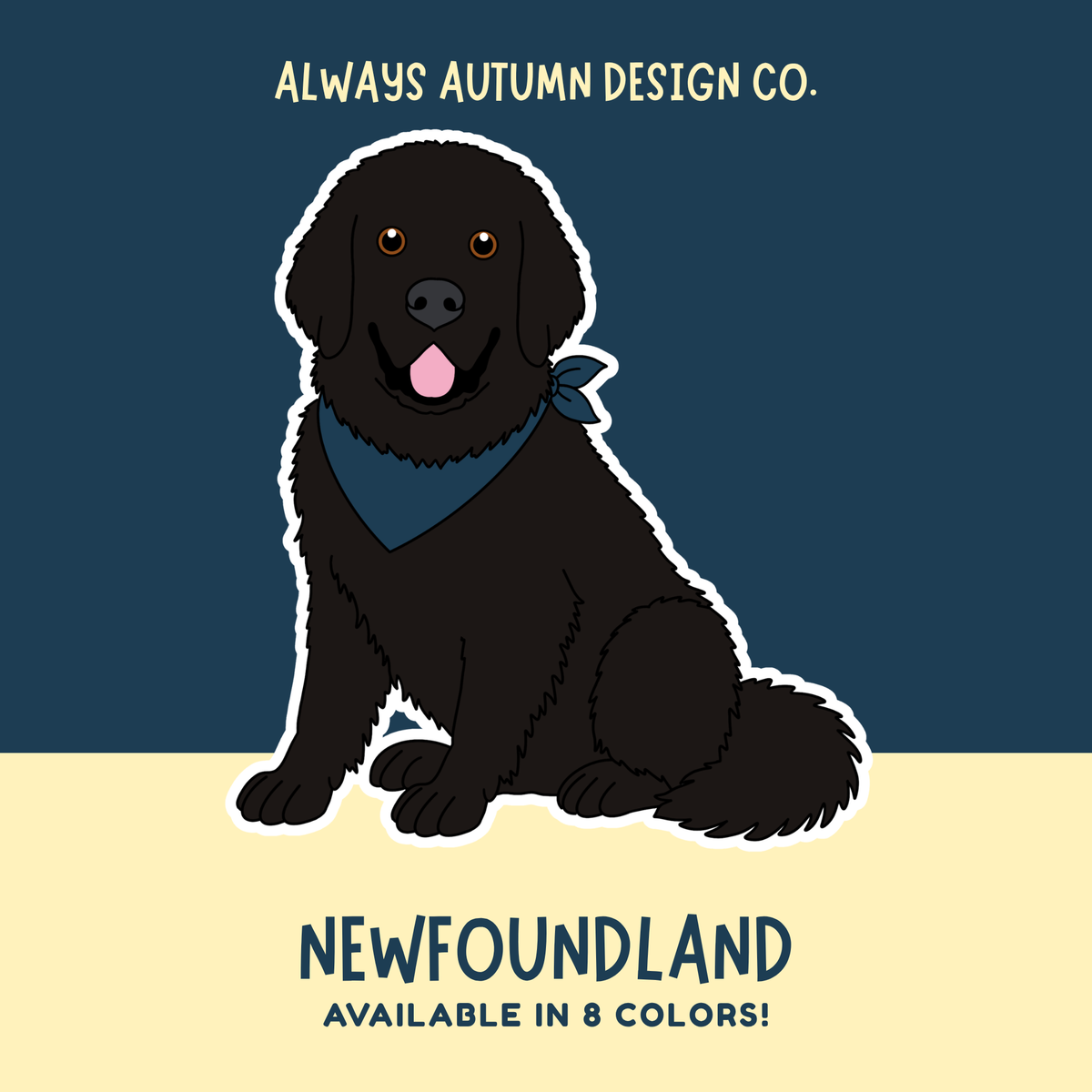 Newfoundland Dog Sticker Sticker or Magnet