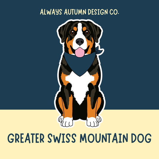 Greater Swiss Mountain Dog Sticker or Magnet