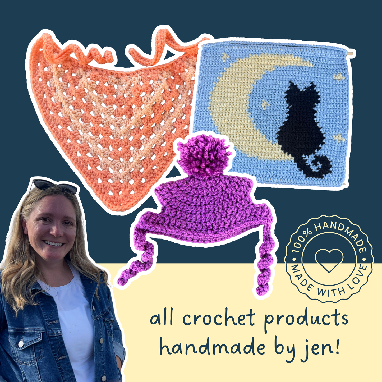 Kiwi Dog Bandana | Handmade Crochet Fruit Pet Accessory | Made to Order