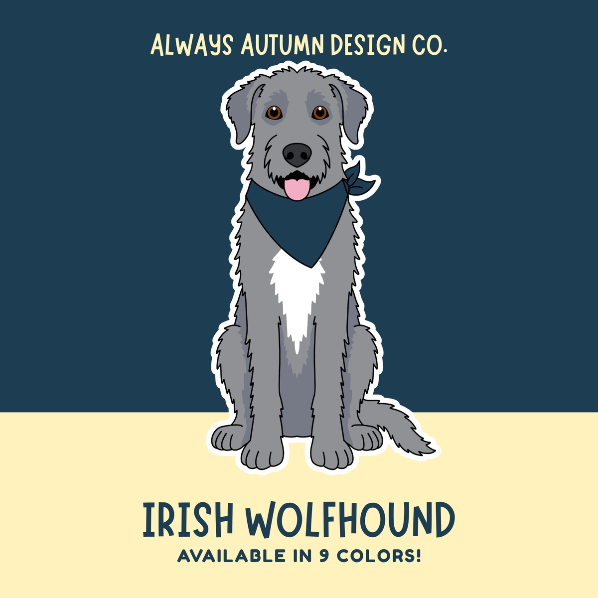 Irish Wolfhound Dog Sticker Sticker or Magnet