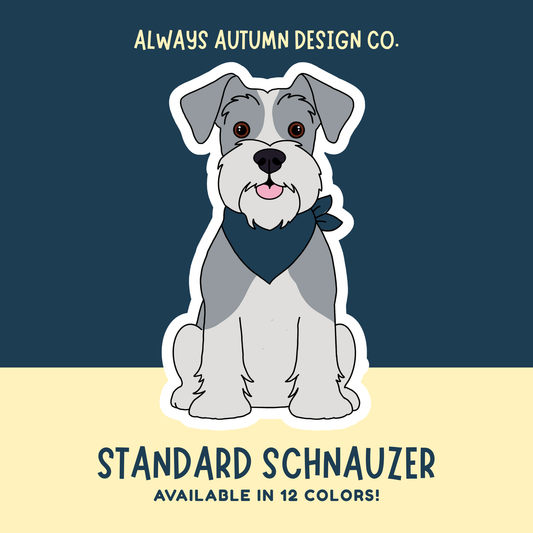 Standard Schnauzer Dog Sticker Sticker or Magnet