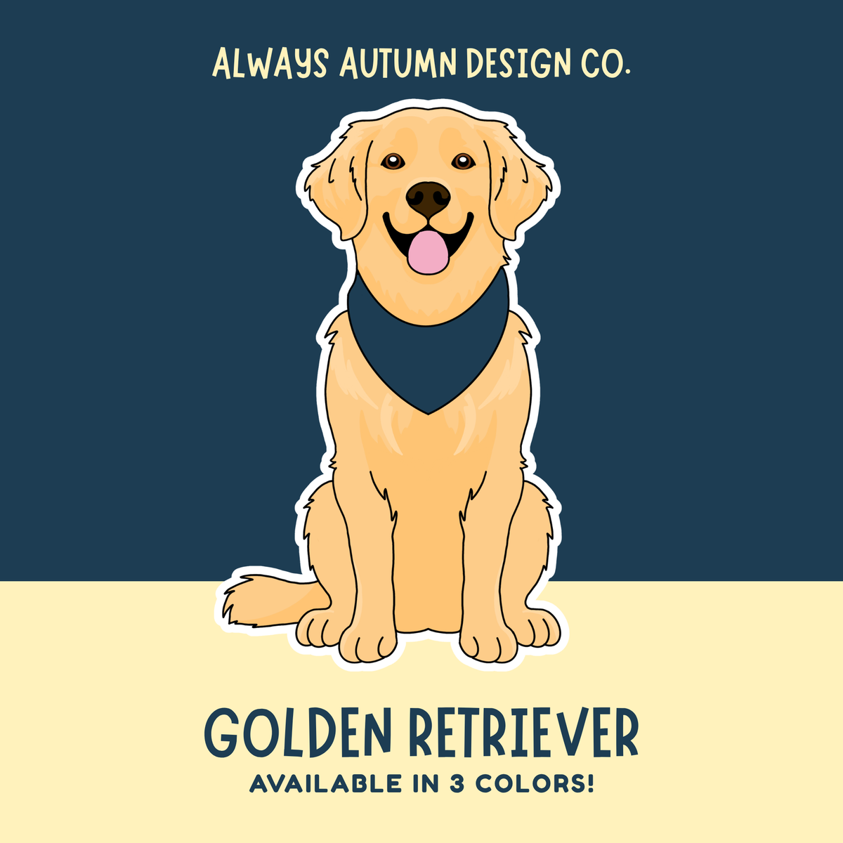 Golden Retriever Sticker Sticker or Magnet