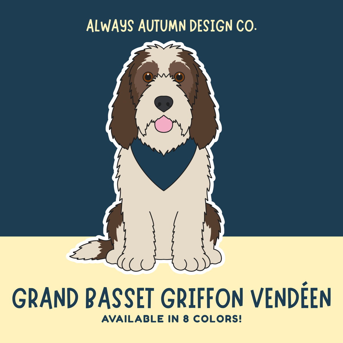 Grand Basset Griffon Vendeen Sticker or Magnet