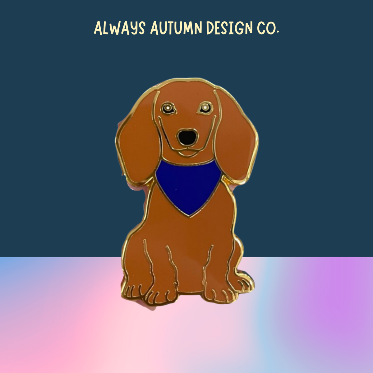 Red Dachshund Pin