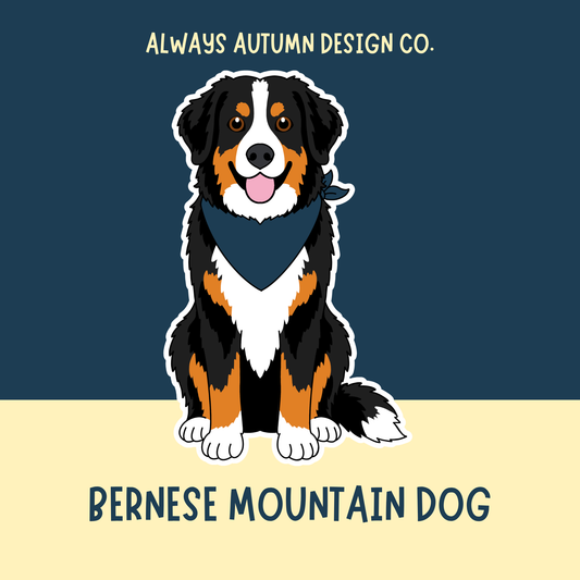 Bernese Mountain Dog Sticker or Magnet