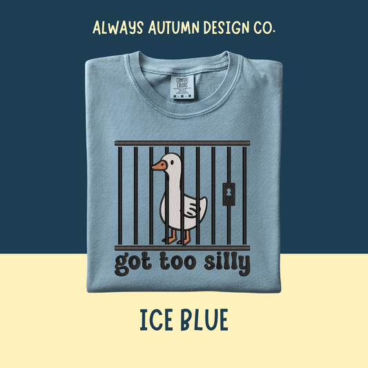 Embroidered Goose Got Too Silly Shirt