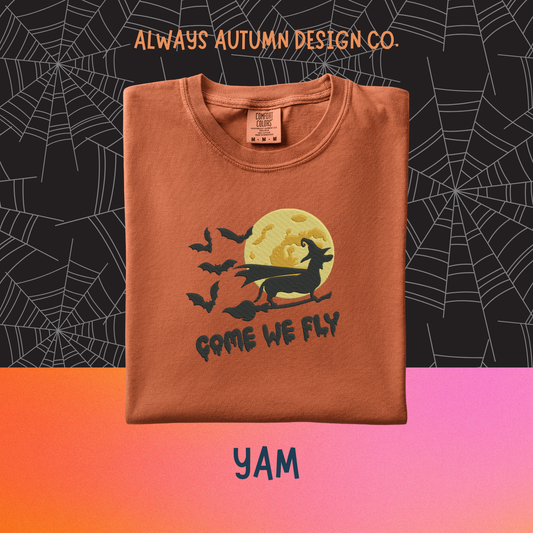 Embroidered Come We Fly Shirt