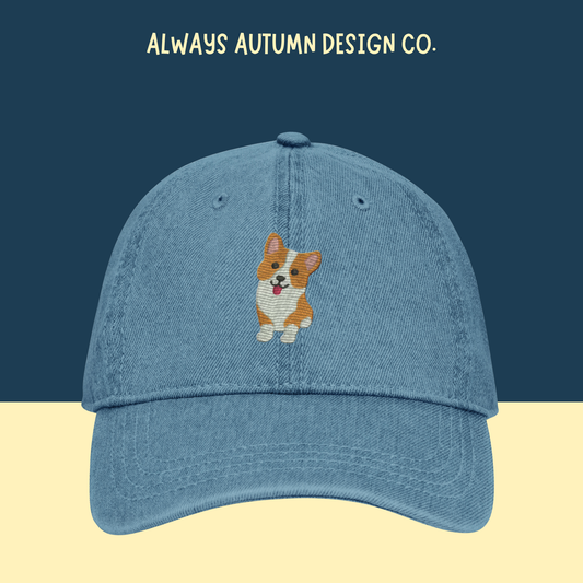 Corgi Embroidered Hat