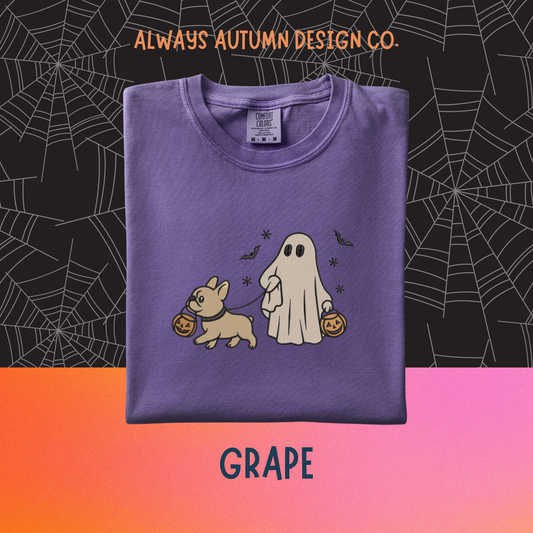 Embroidered Frenchie Ghost Shirt