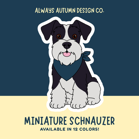 Miniature Schnauzer Dog Sticker Sticker or Magnet
