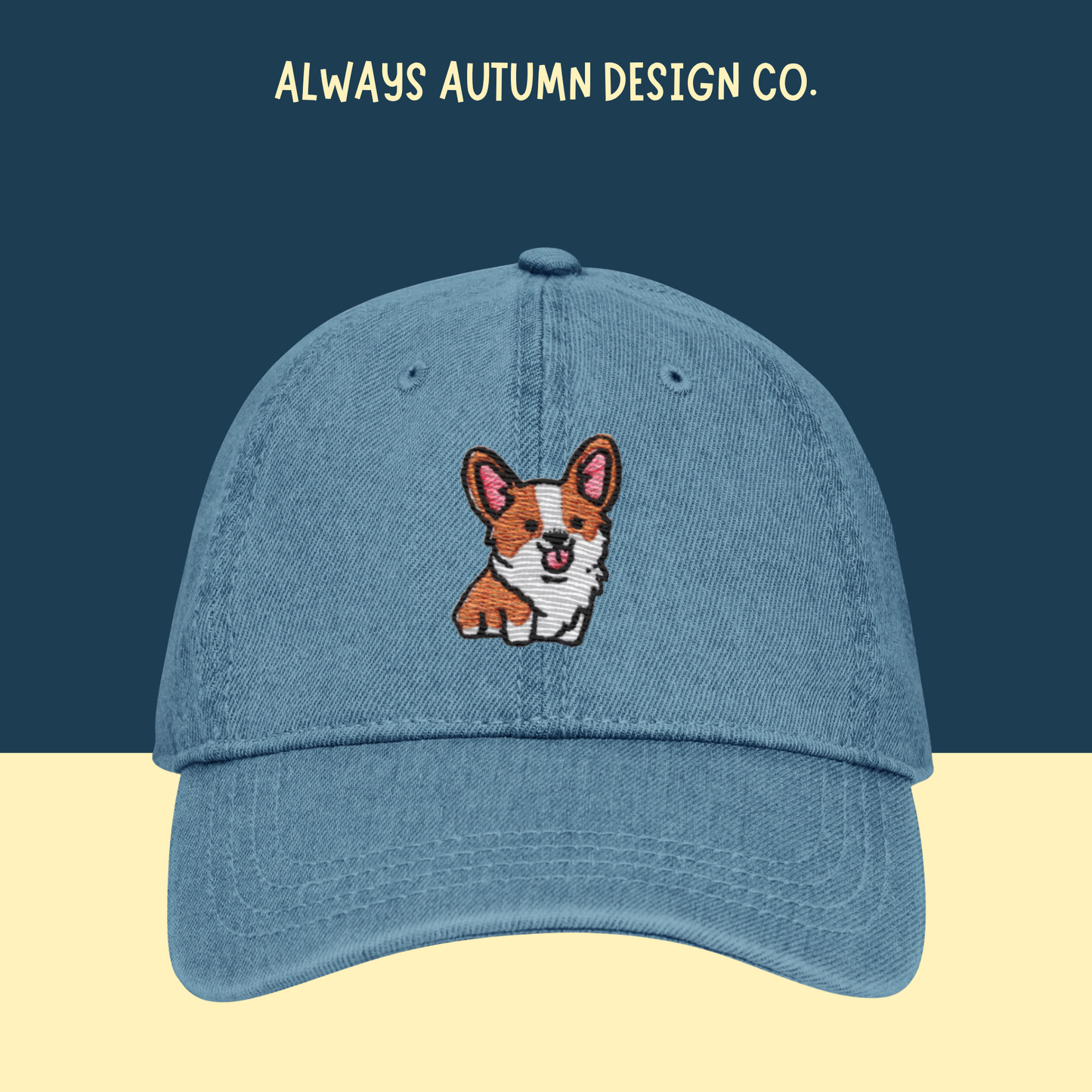 Corgi Embroidered Hat