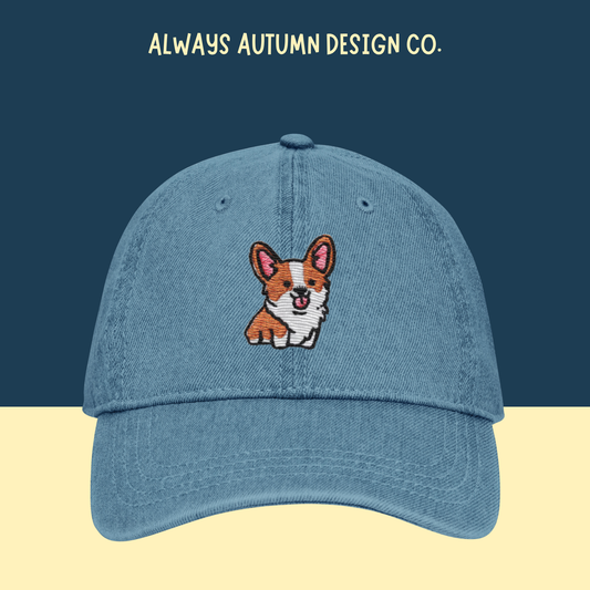 Corgi Embroidered Hat