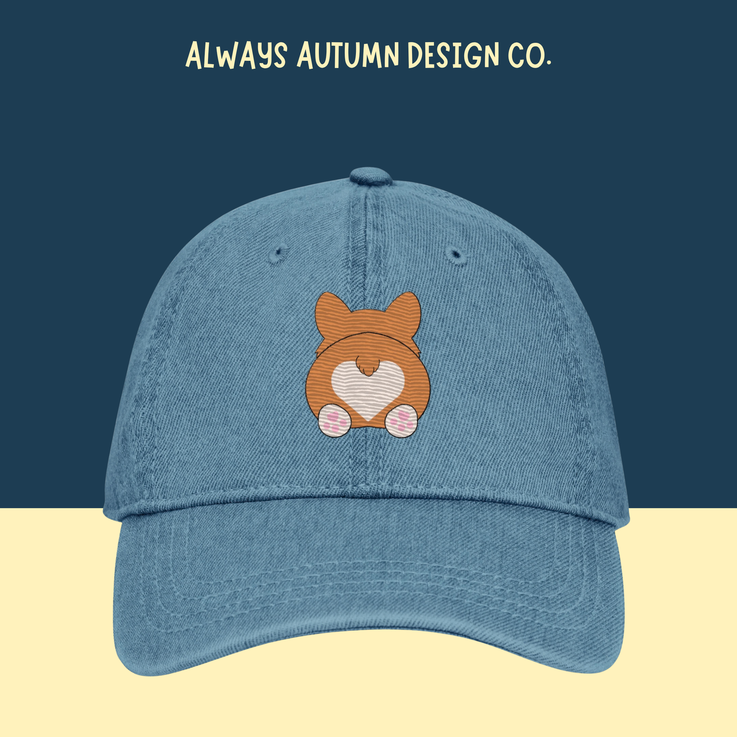 Corgi Butt Embroidered Hat