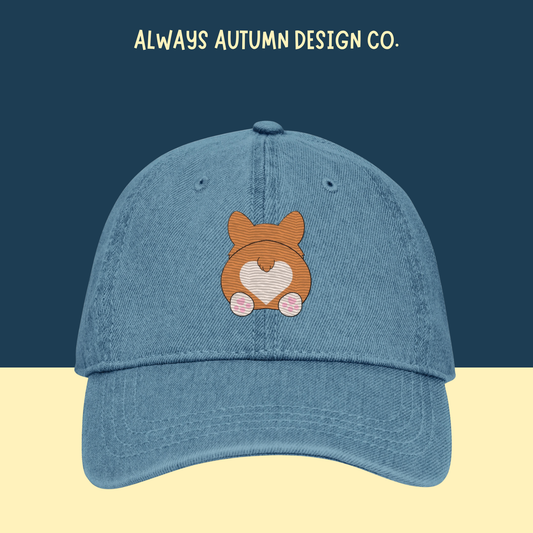Corgi Butt Embroidered Hat