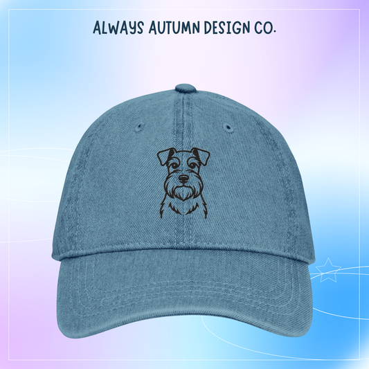Pre-Order: Schnauzer Outline Embroidered Hat