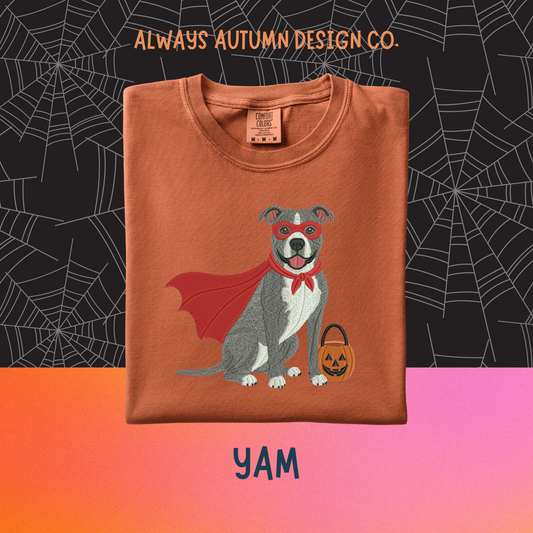 Embroidered Superhero Pitbull Shirt