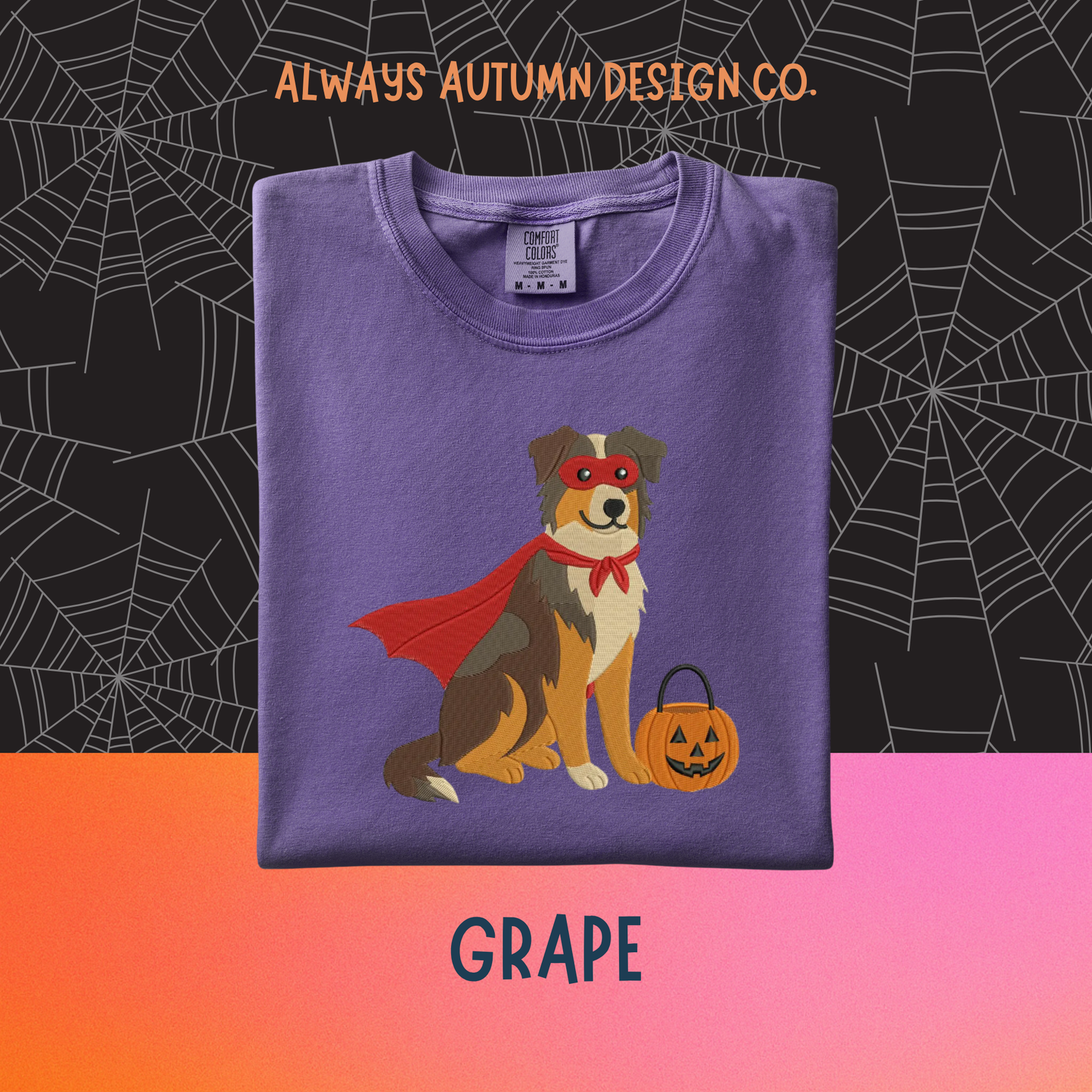 Embroidered Superhero Australian Shepherd Shirt