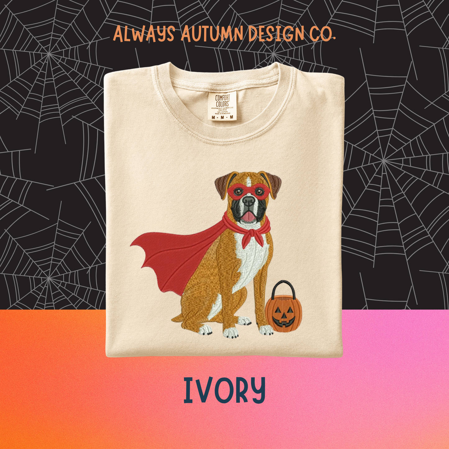 Embroidered Superhero Boxer Shirt