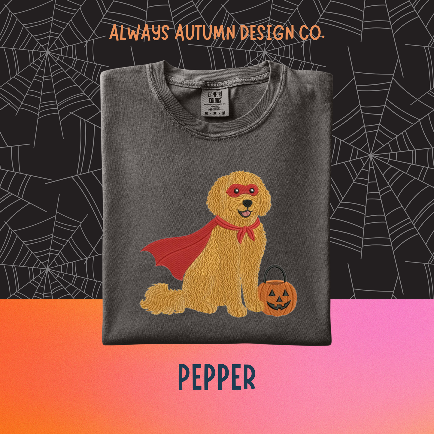 Embroidered Superhero Doodle Shirt