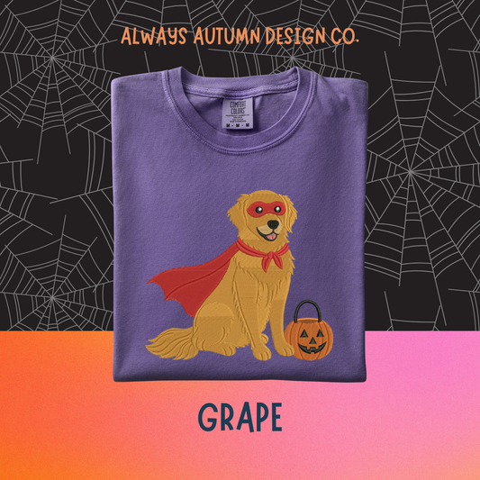 Embroidered Superhero Golden Retriever Shirt
