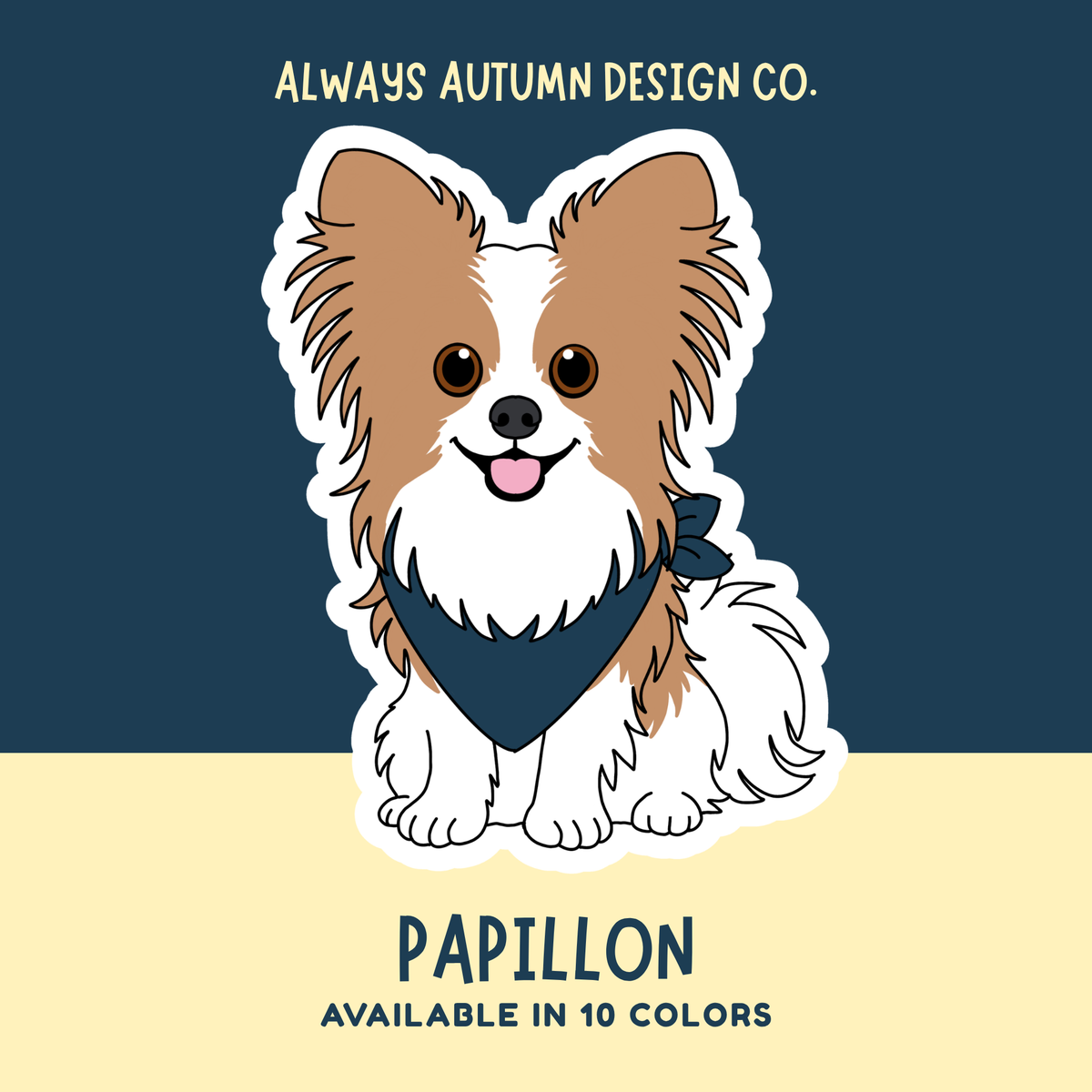 Papillon (Classic) Dog Sticker Sticker or Magnet