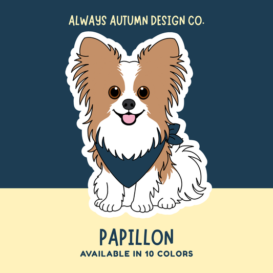 Papillon (Classic) Dog Sticker Sticker or Magnet
