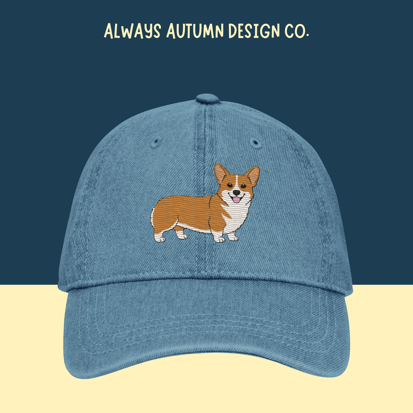 Redhead Corgi Embroidered Hat