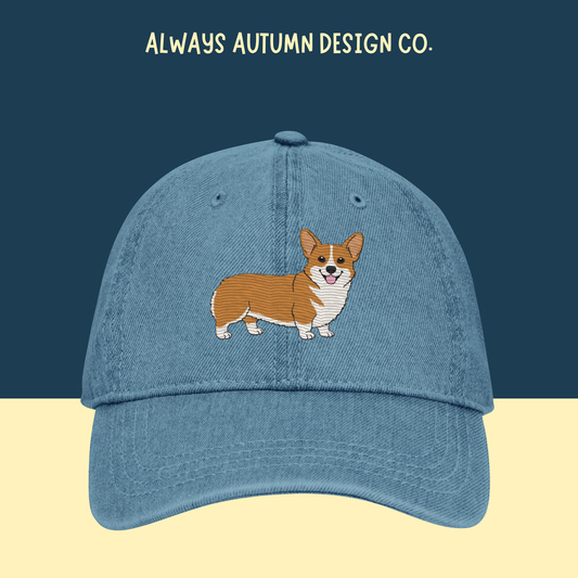 Redhead Corgi Embroidered Hat