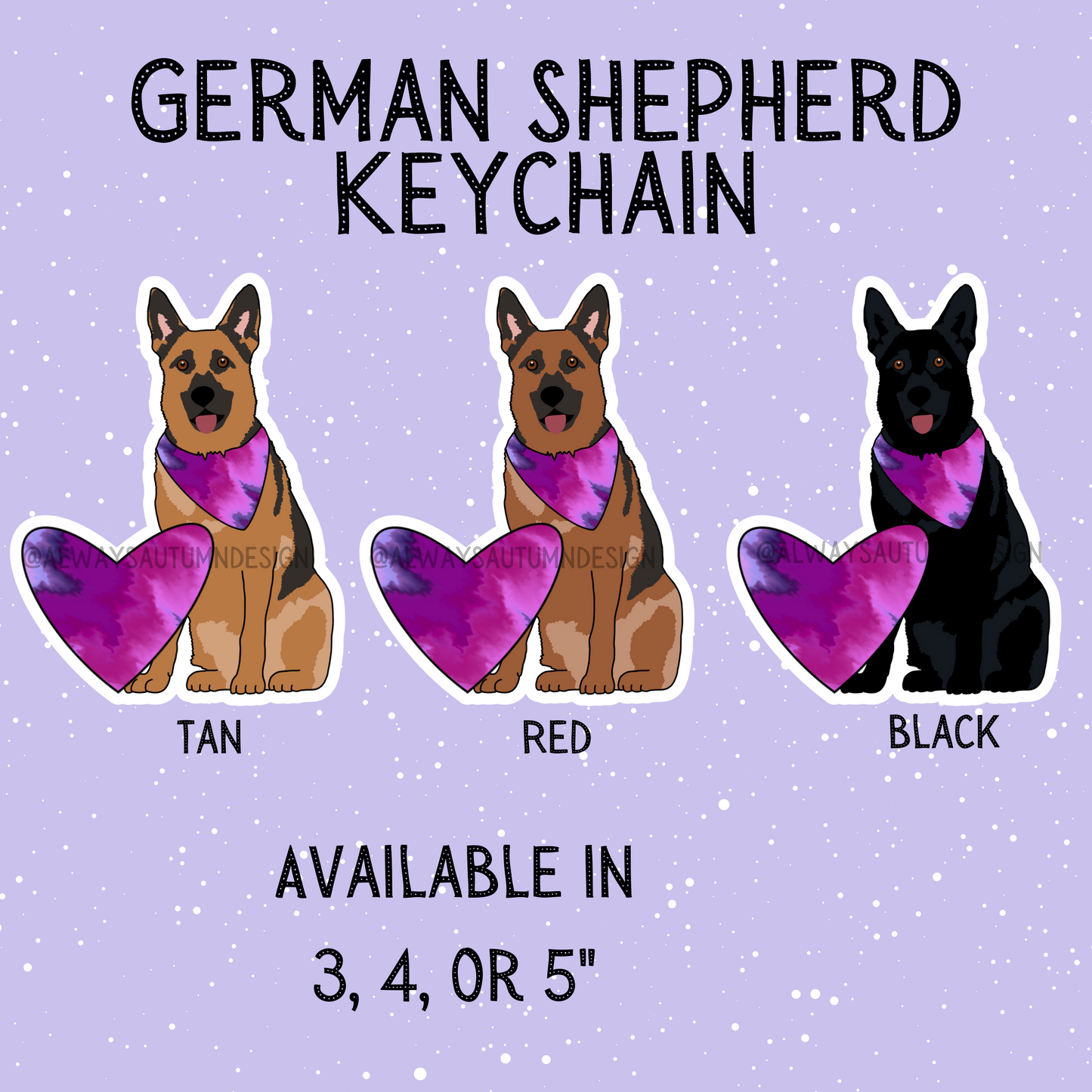 German Shepherd Keychain