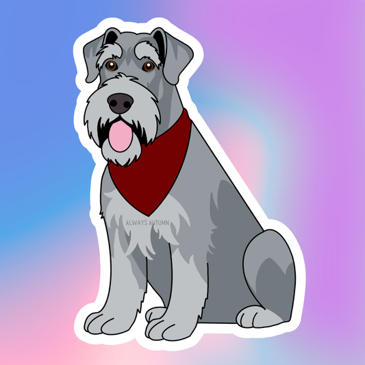 Giant Schnauzer Dog Sticker Sticker or Magnet