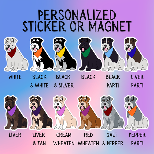 Giant Schnauzer Dog Sticker Sticker or Magnet