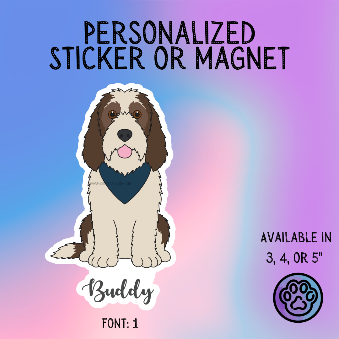 Grand Basset Griffon Vendeen Sticker or Magnet