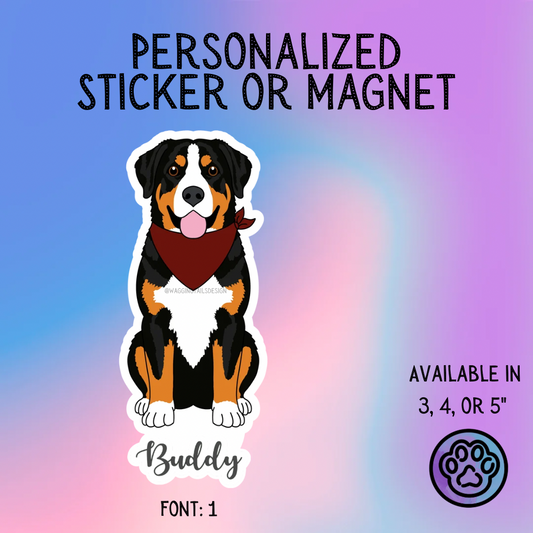Greater Swiss Mountain Dog Sticker or Magnet