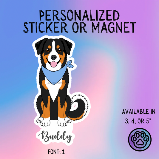 Appenzeller Sennenhund Dog Sticker or Magnet