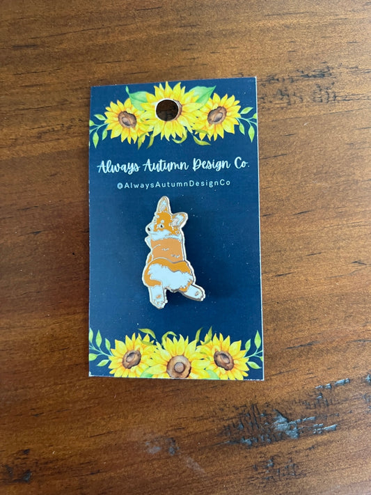 Corgi Sploot Enamel Pin