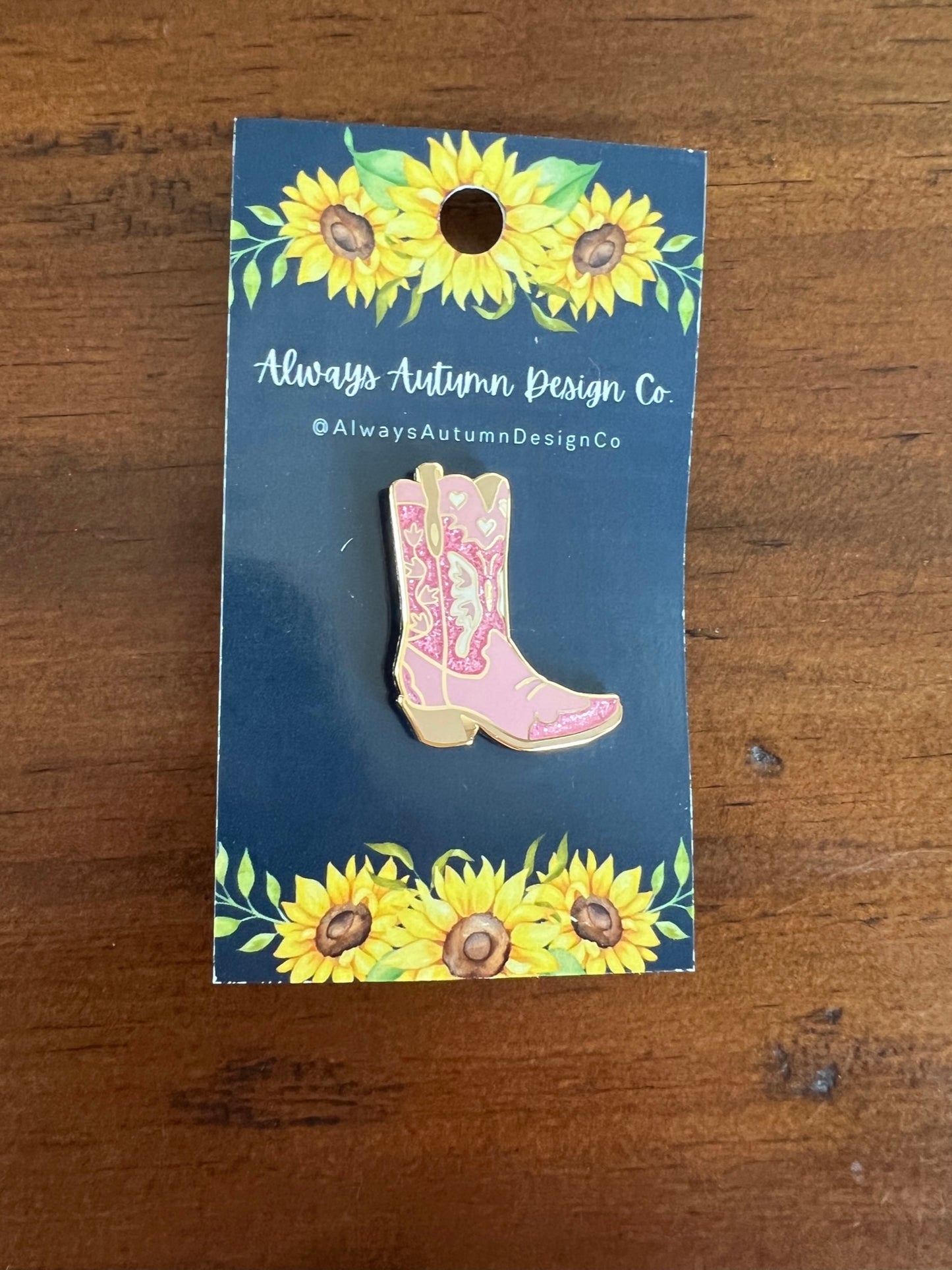 Cowgirl Boot Enamel Pin